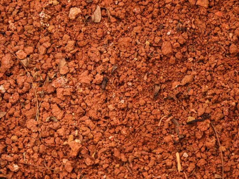 Crushed red brick materials