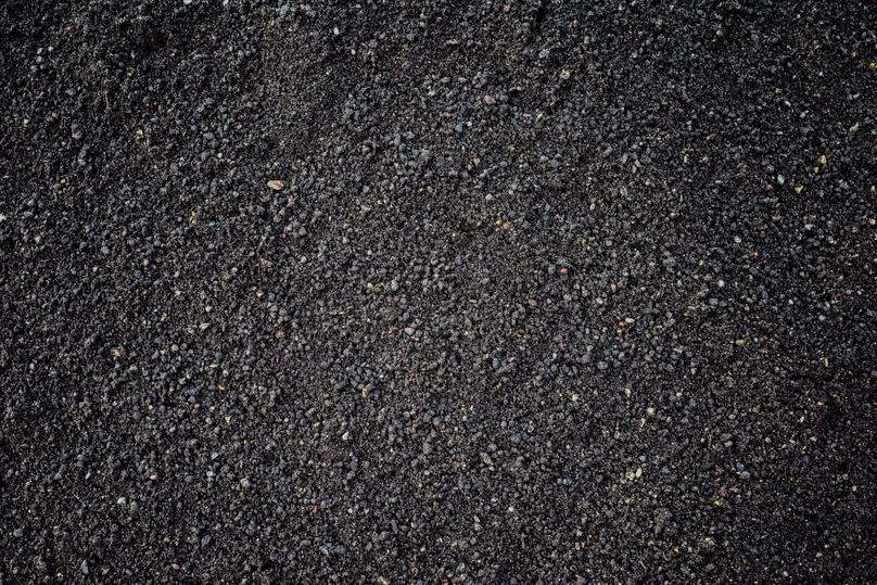 Close up of reclaimed asphalt pavement material