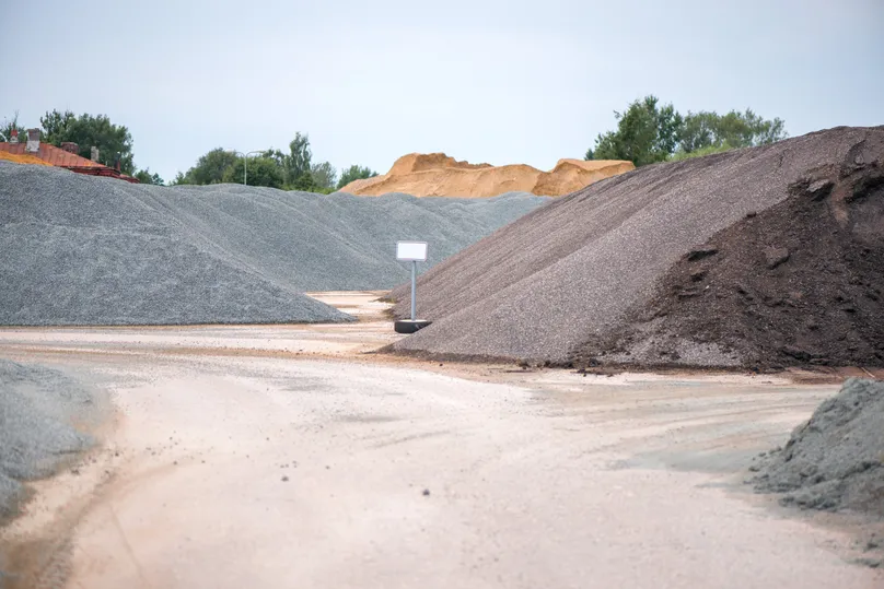 Piles of sand