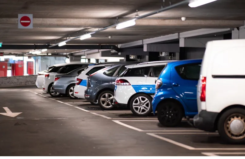 cars in a car park