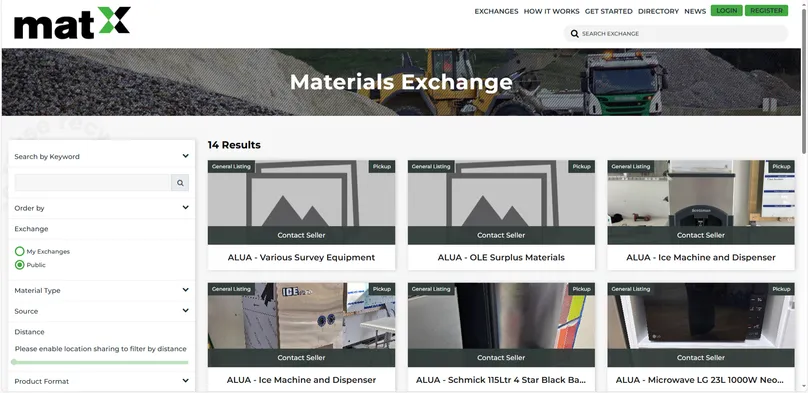 matx material exchange platform