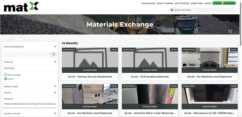 matx material exchange platform